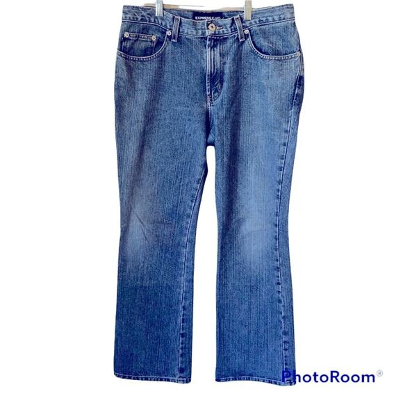 Express Jeans Women’s Size 7 Low Rise Flare Boho Hippie Vintage y2k Retro - Picture 1 of 5